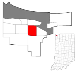 Location within the city of Gary