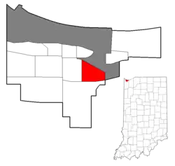 Location within the city of Gary