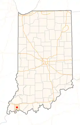 Location in the state of Indiana