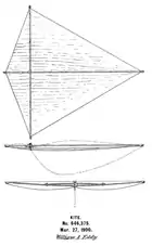 US646375 Willian A. Eddy kite patent image.