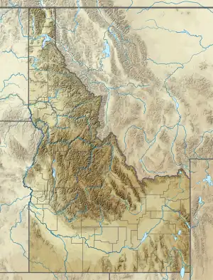 Location of Upper Smoky Dome Lake 2 in Idaho, USA.