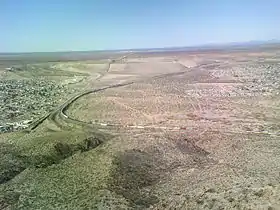 Image 32In this photo, the Mexico–United States border divides Sunland Park and the Mexican state of Chihuahua. (from New Mexico)