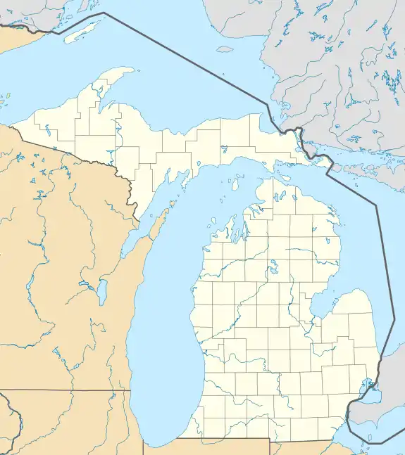 Map showing the location of Ogemaw Hills Pathway