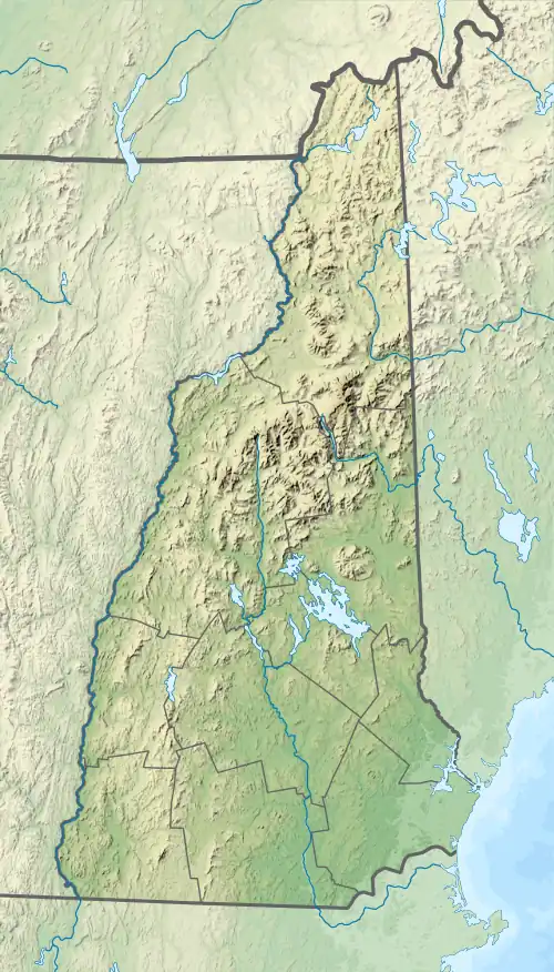 Location of Balch Pond in Maine and New Hamsphire, USA.