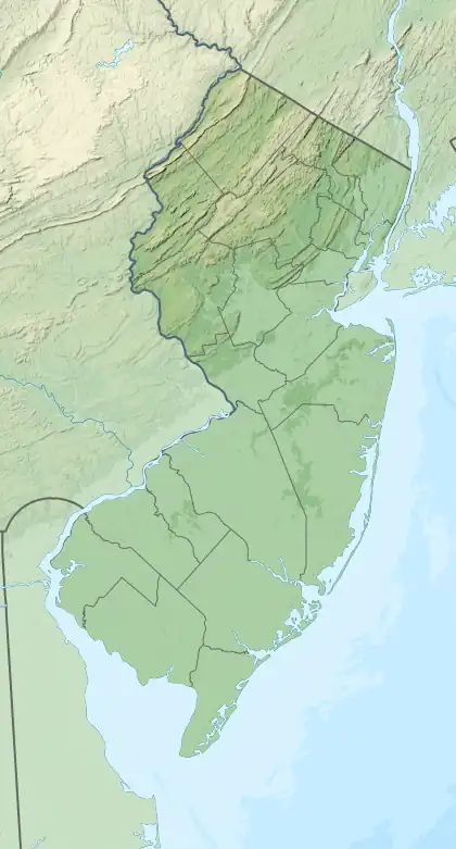 Location of Blue Hole in New Jersey, USA.