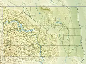 Map showing the location of Little Metigoshe State Recreation Area