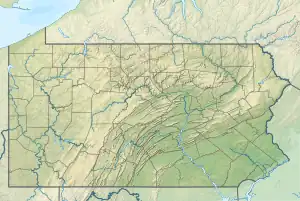 Location of Stillwater Lake in Pennsylvania, USA.