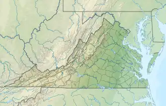 Map showing the location of Sinking Creek Valley Cluster