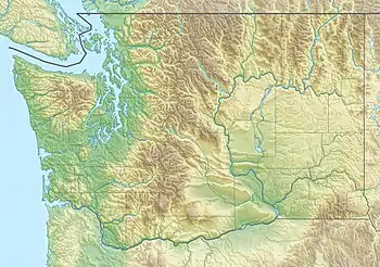 Map showing the location of Quien Sabe Glacier