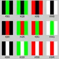 The twelve standard dayboards used on USCG ranges.