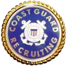 U.S. Coast Guard Recruiting Badge with Wreath