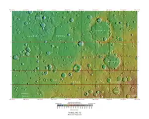 Topographical map of Arabia quadrangle