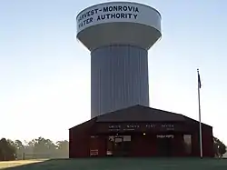 Post office and water tower in Harvest