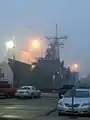 USS ELROD one month prior to her decommissioning at Naval Station Norfolk. USNS Comfort and an Arleigh Burke class ship are visible in the background