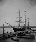 USS Essex training midshipmen at Annapolis, ca. 1893-1896