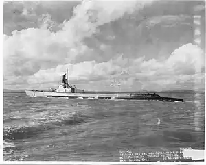 USS Puffer (SS-268) underway off Mare Island, California, on 10 November 1944.