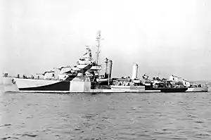 USS Tillman (DD-641), off the New York Navy Yard, New York, 8 October 1944.