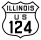 U.S. Route 124 marker