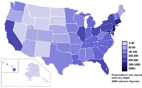 Population density map