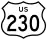 U.S. Route 230 marker