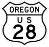 U.S. Highway 28 marker