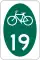 New York State Bicycle Route 19 marker