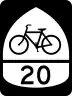 U.S. Bicycle Route 20 marker