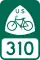 U.S. Bicycle Route 310 marker