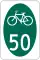 State Bicycle Route 50 marker