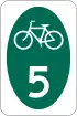 North Carolina Bicycle Route 5 marker