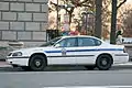 A discontinued Chevrolet Impala police car used by the U.S. Park Police.