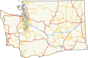 Map of U.S. Routes in Washington