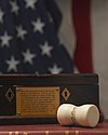 The 1954 ivory gavel, along with the ceremonial mahogany box