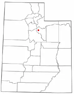 Location of Charleston, Utah