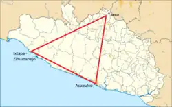 Location of the Triangle of the Sun