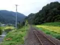 Uchina Station looking toward Tōjō Station