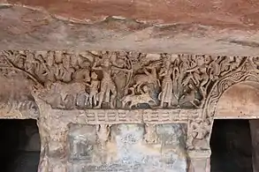 Pillar relief: hunting scene