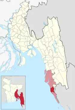 Location of Ukhiya