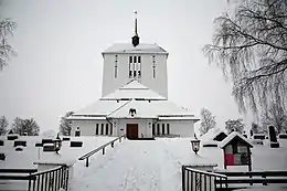 Ullensaker Church is a large church at Kløfta, often referred to as "Romeriksdomen" or Romerike "Cathedral"