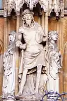 Man of sorrows (Copy), central column of the western portal of the Ulm Minster