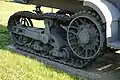 Tracks of a captured Unic-Kégresse P107 halftrack used by the Wehrmacht, displayed in the Museum of the Great Patriotic War, Moscow, Poklonnaya Hill Victory Park