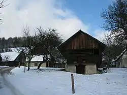 Old buildings in Unično