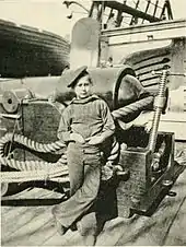 Aspinwall Fuller a powder monkey on the USS Hampshire, circa. 1864