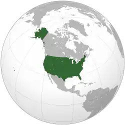 Location of United States