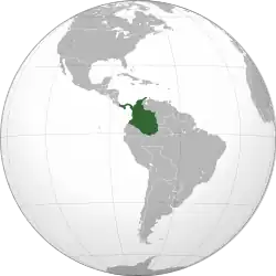 Location of Colombia