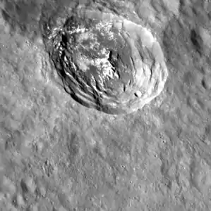 Unnamed crater with hollows west of Shevchenko crater