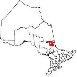 Location of Unorganized West Timiskaming District