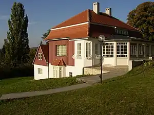 House on the vineyard of Max Klinger at Großjena, near Naumburg, Germany