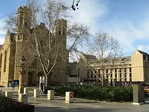 Bonython Hall (left) & the Ligertwood Building