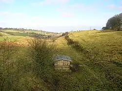 The railway alignment looking towards Neilston